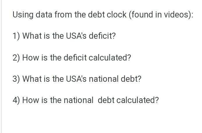 Us Debt Clock Et The Iphone Us National Det Chegg Com