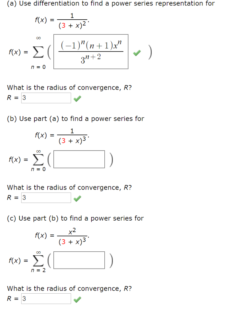 A Use Differentiation To Find A Power Series Chegg Com