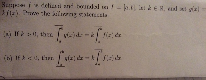 Solved Let F Is Defined And Bounded On I A B Let K Be Chegg Com