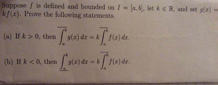 Solved Let F Is Defined And Bounded On I A B Let K Be Chegg Com