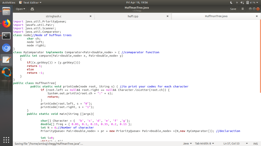 Solved Writing Algorithm Java Code Construct Code Tree Huffman Algorithm Alphabet Symbols B C D E Q