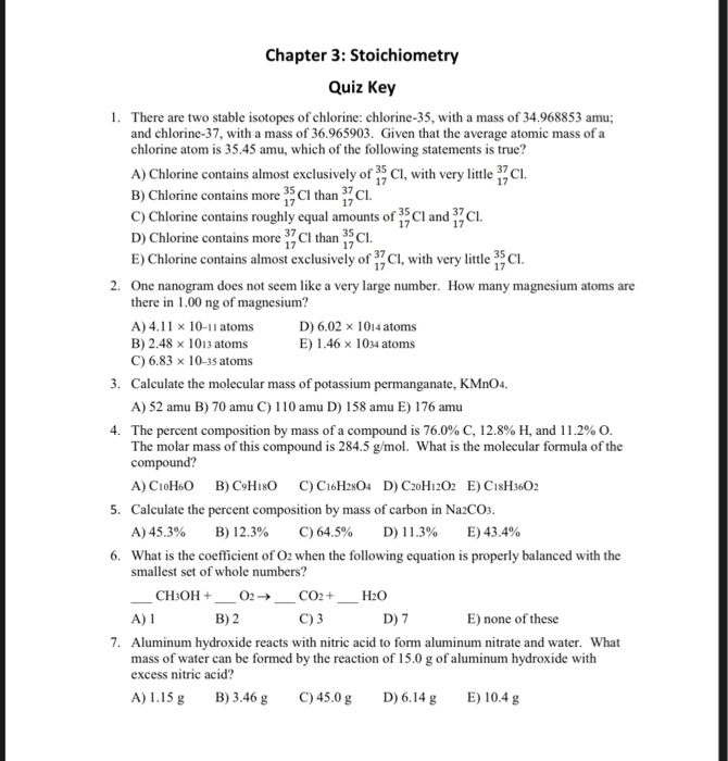 Stoichiometry worksheet with solutions pdf image