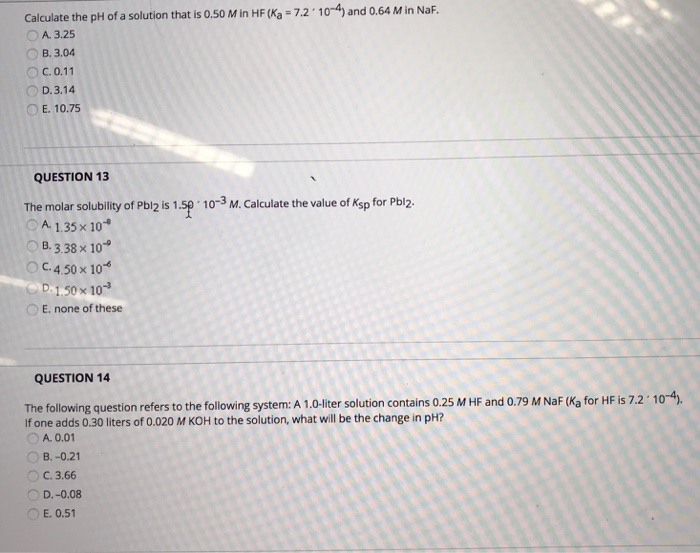 Solved Calculate The Ph Of A Solution That Is 0 50 M In H Chegg Com