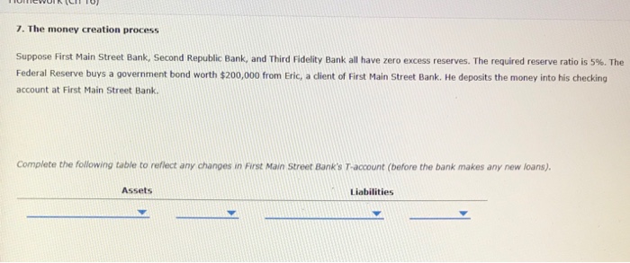 Money Creation Process - the money creation process suppose first main street bank second republic bank