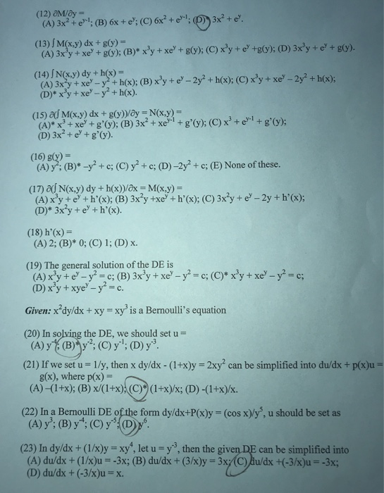 Solved All The Answers Are Given Please Put Step By Step Chegg Com