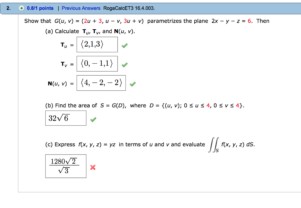 Solved 2 0 8 1 Points Previous Answers Rogacalcet3 16 Chegg Com