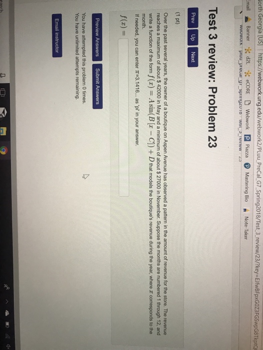 Solved Lorth Georgia Fus Https Webwork Ung Edu Webwork2