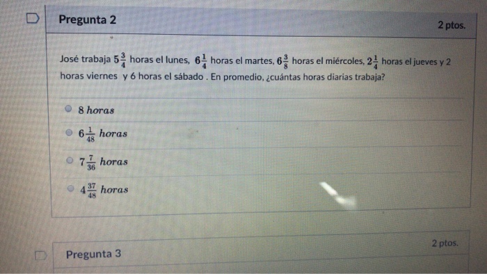 Solved Jose Trabaja 534 Horas El Lunes 614 Horas E