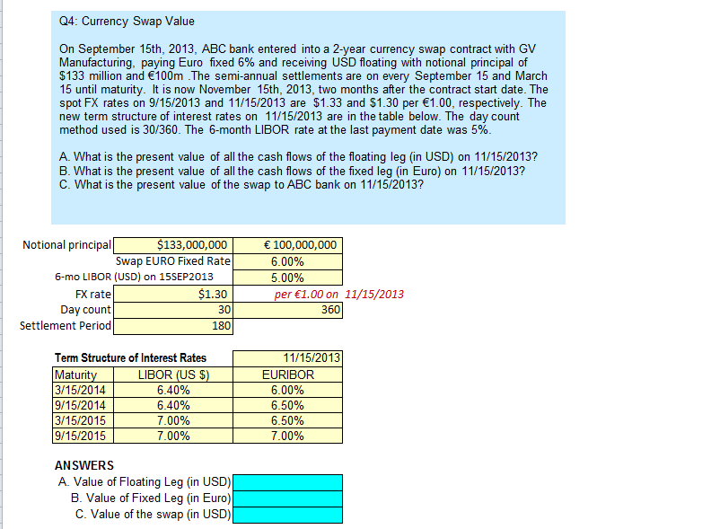 Q4 Currency Swap Value On September 15th 2013 A Chegg Com - 