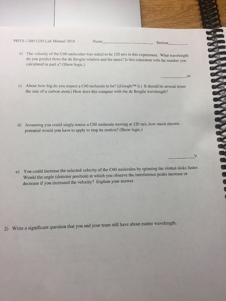 Solved: PHYS 1200/1250 L Ab Manual 2018 Name Interference,... | Chegg.com Solved: PHYS 1200/1250 L Ab Manual 2018 Name Interference,... | Chegg.com