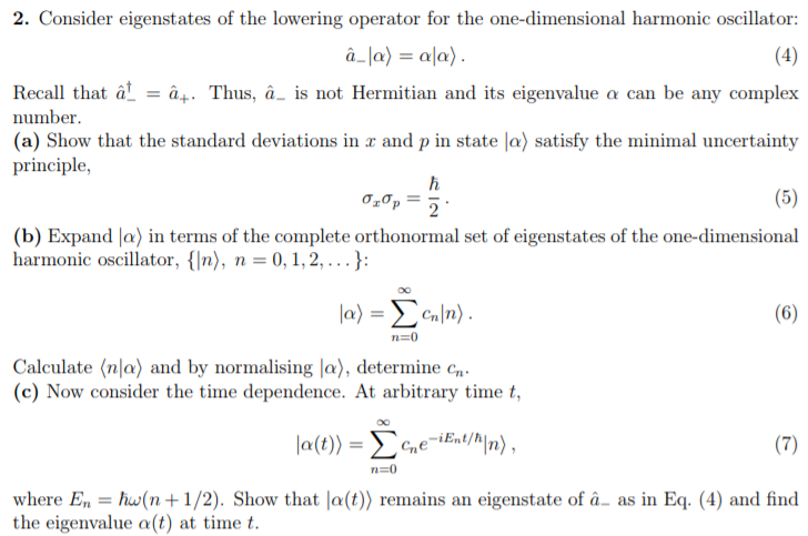 Solved 2 Consider Eigenstates Of The Lowering Operator F Chegg Com