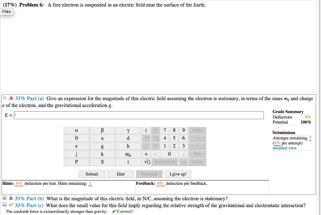 Solved 17 Problem 6 Files A Free Electron Is Suspende