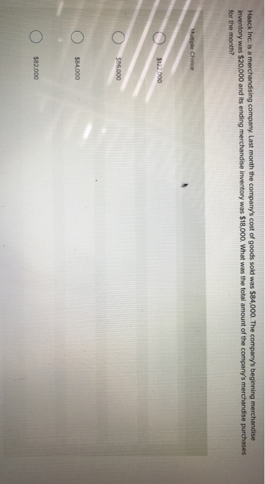 Haack Inc Is A Merchandising Pany Last Month The Chegg 