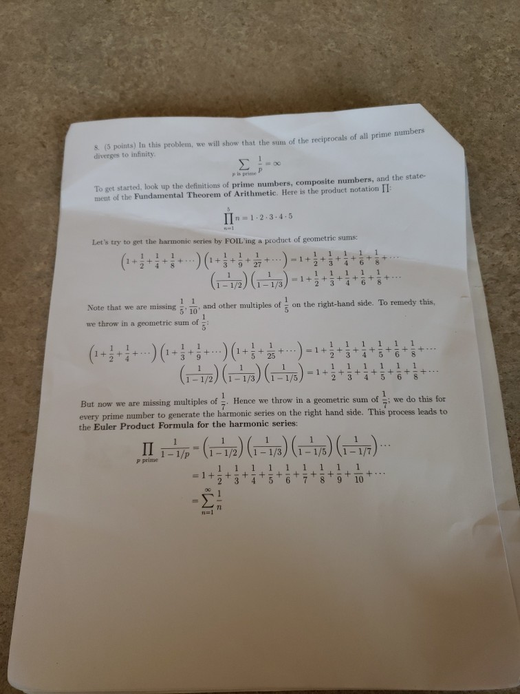 S 5 Points In This Problem We Will Show That T Chegg Com