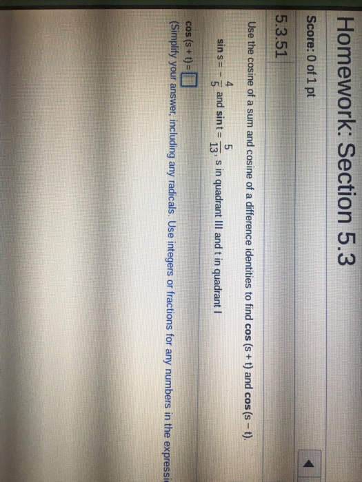 Solved Homework Section 5 3 Score 0 Of 1 Pt 5 3 51 Use Chegg Com