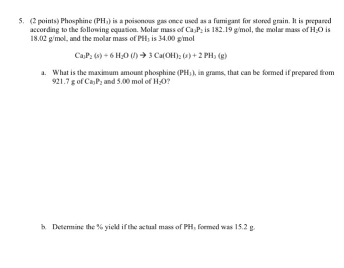 Phosphine molar mass