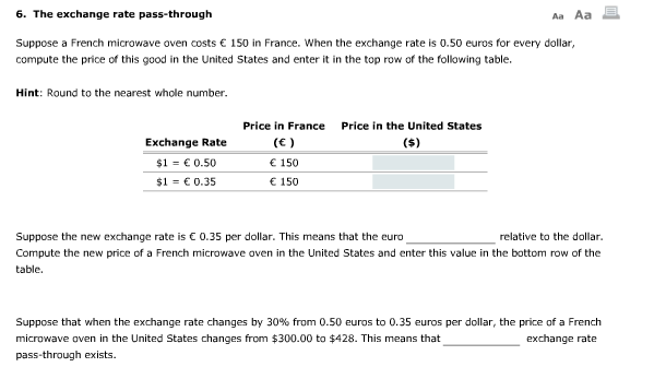 Solved 6 The Exchange Rate P Through Aa Suppose A Solved 6 The Exchange Rate P Through Aa Suppose A