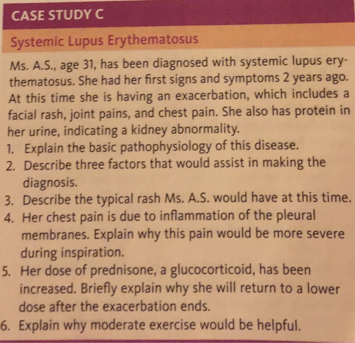 Case study 76 systemic lupus erythematosus answers 07 picture