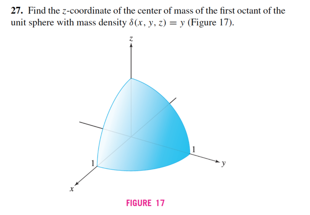 Solved 27 Find The Z Coordinate Of The Center Of Mass Of Chegg Com