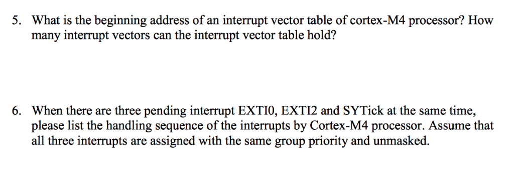 5 What Is The Beginning Address Of An Interrupt V Chegg Com