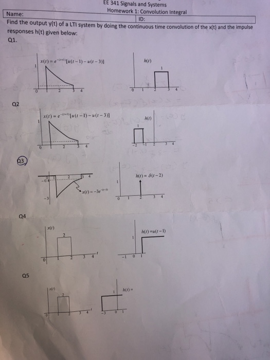 Signals and systems convolution examples image
