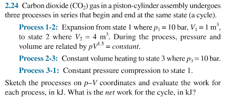 2 24 Carbon Dioxide Co2 Gas In A Piston Cylinder Chegg 