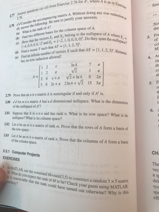 How is it the Hat matrix spans the column space of X? Really nice