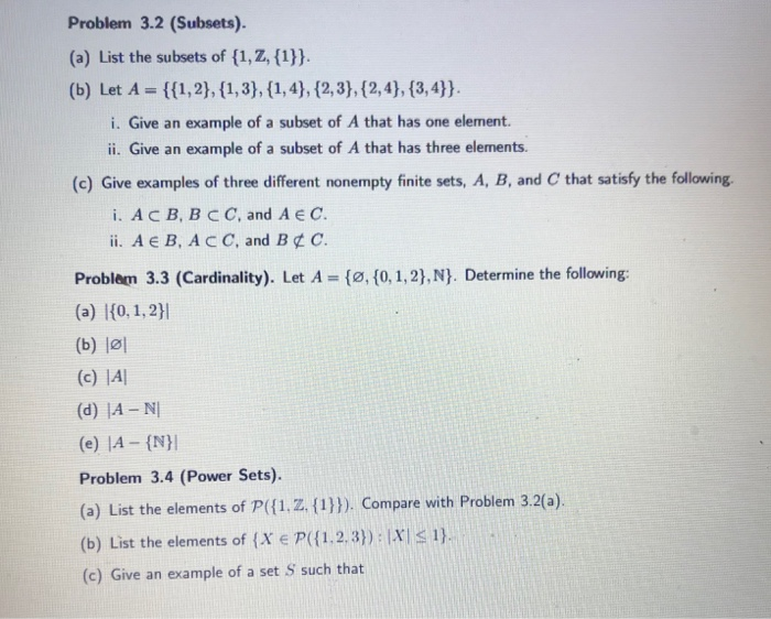 Solved Complete The Following Problems Show All Work And Chegg Com
