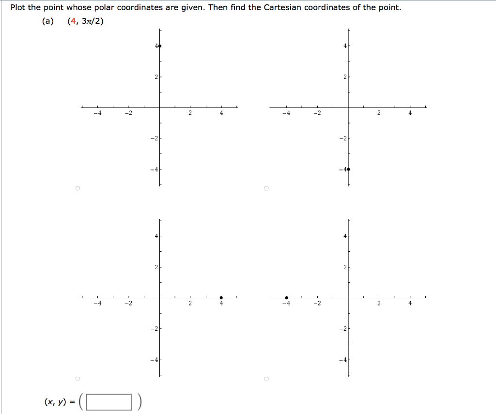 Solved Plot The Point Whose Polar Coordinates Are Given