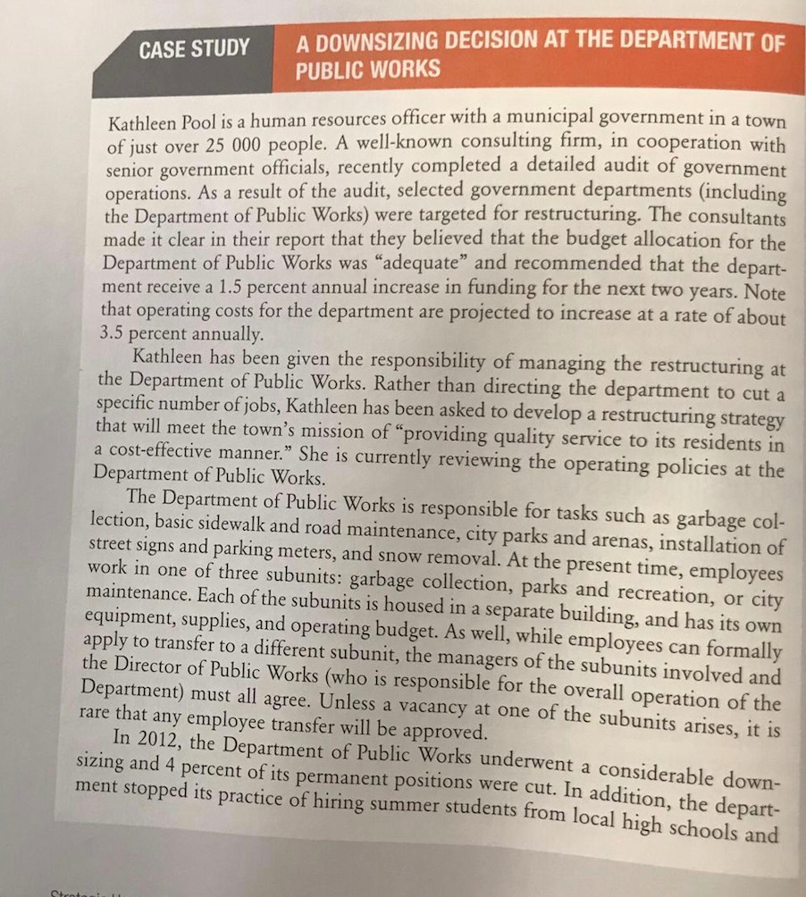 Employee downsizing case study solution image