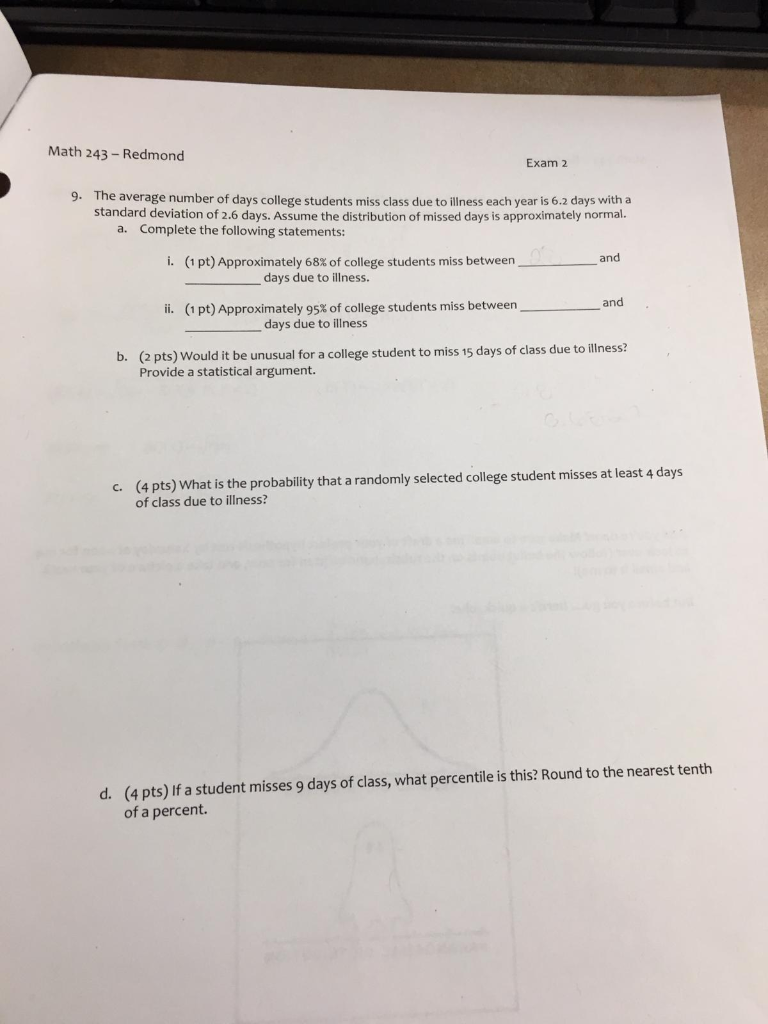 243- Math Exam Number Redmono 2 The Solved: Average Of ... Day