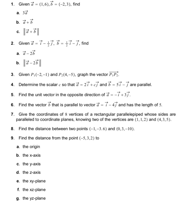 Solved 1 Given A 1 6 B 2 3 Find A Za A A 2lb B A Chegg Com