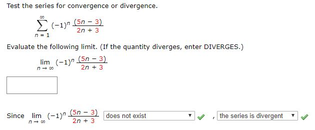 Solved Test The Series For Convergence Or Divergence 2n 3 Chegg Com