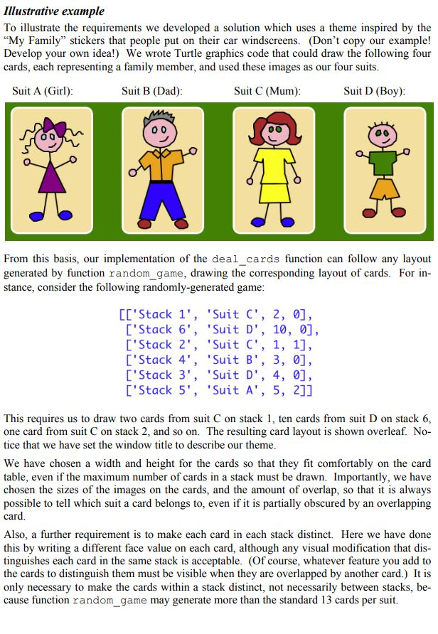 Illustrative example To illustrate the requirements we developed a solution which uses a theme inspired by the My Family st