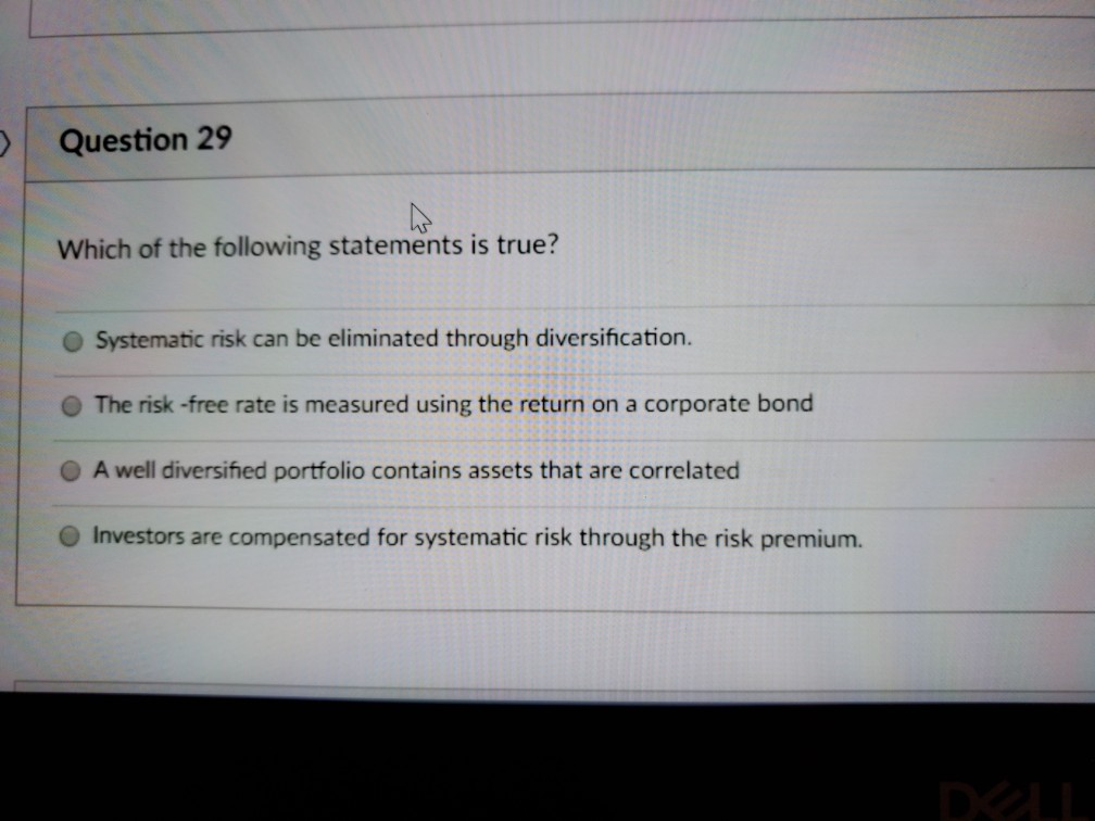 Solved Question 29 Which of the following statements is | Chegg.com