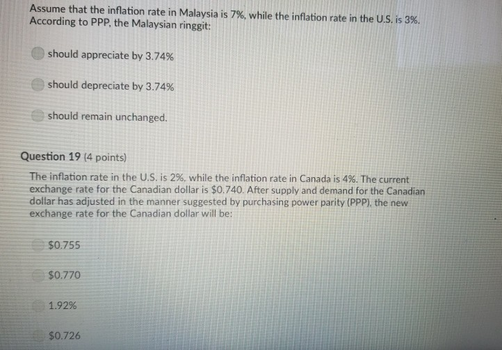 Solved Assume That The Inflation Rate In Malaysia Is 7 Chegg Com