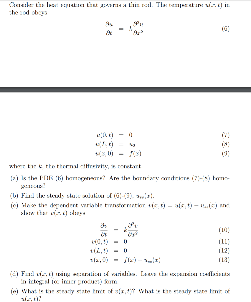 Solved Inhomogeneous Boundary Conditions Consider The He Chegg Com