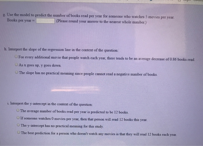 Solved A Stady Was Done To Look At The Relationship Between Chegg Com