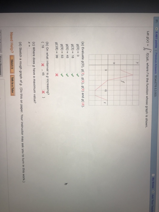 Solved 5 3 003 Let G X Nt Dt Where F Is The Function Chegg Com