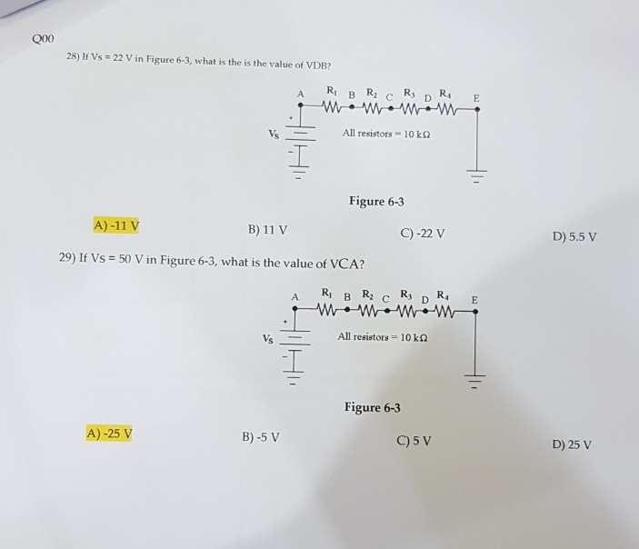 Solved 28 I Vs 22 V In Figure 6 3 What Is The Is The Va Chegg Com