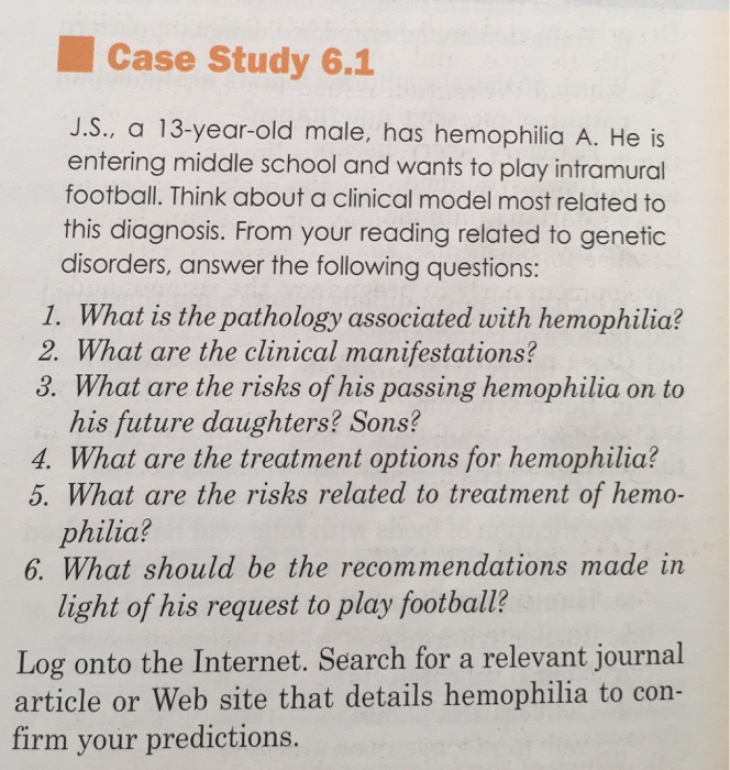 Hemophilia case study answers image