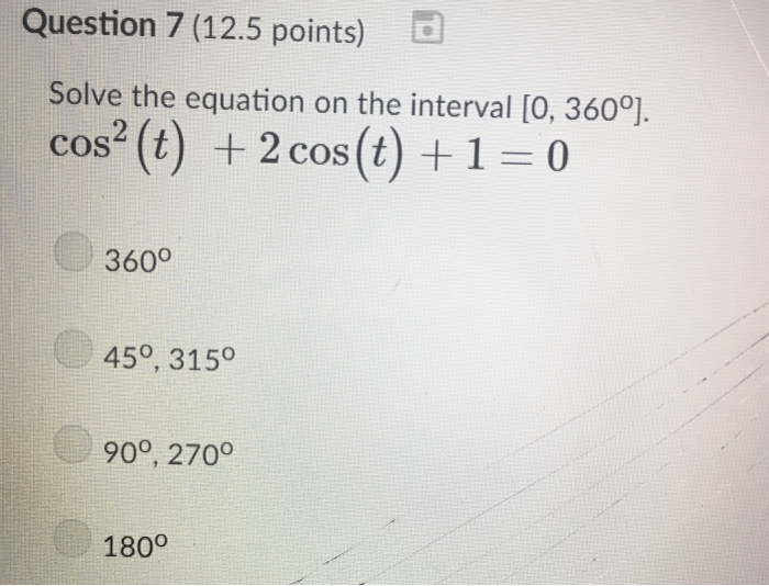 Question 7 12 5 Points Solve The Equation On The Chegg Com