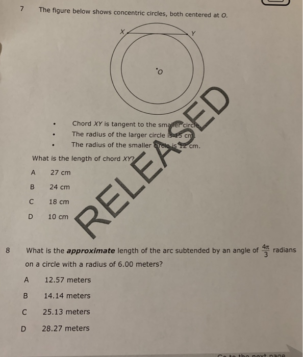 7the Figure Below Shows Concentric Circles Both Chegg 