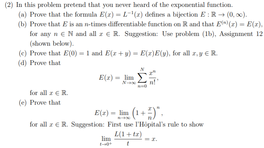 Solved 2 In This Problem Pretend That You Never Heard O Chegg Com