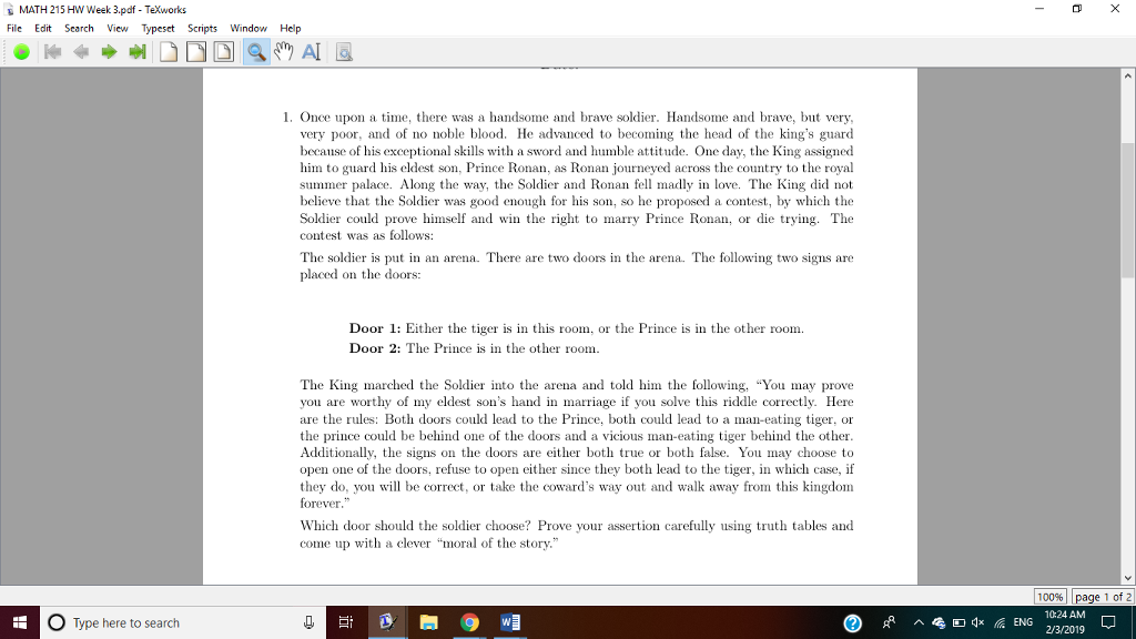 Math 215 Hw Week 3 Pdf Texworks File Edit Sech Vie Chegg Com
