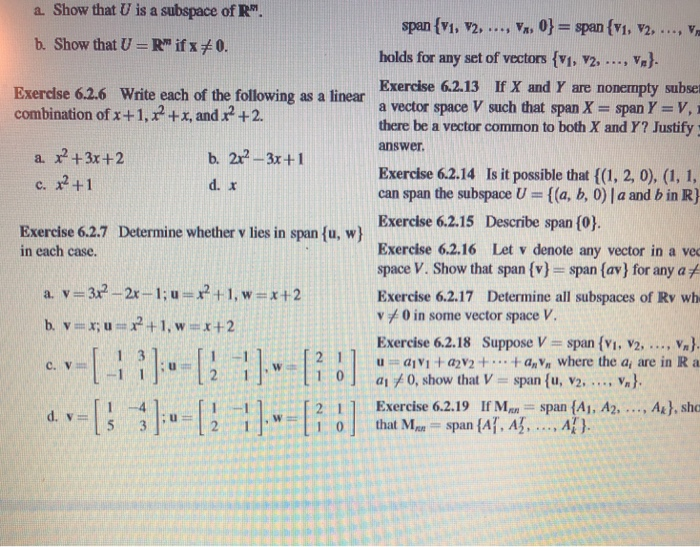 Solved Please Can I Get Help With This Linear Algebra Hom Chegg Com