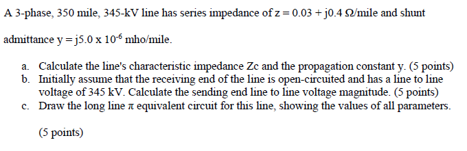 Solved Three-phase load with phase impedance value Zy=10+j5