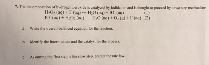 Hydrogen Peroxide Chemical Equation Tessshebaylo