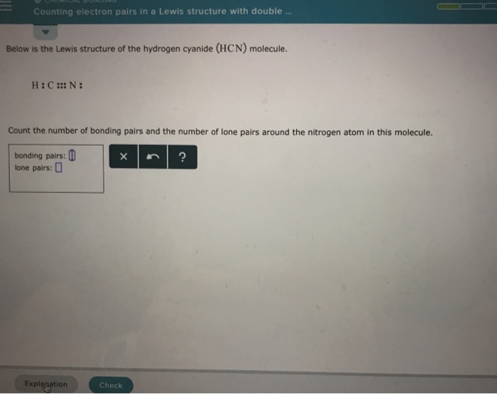 Solved Counting Electron Pairs In A Lewis Structure With Chegg Com