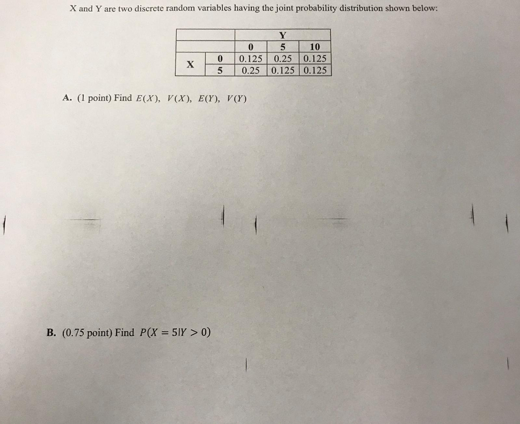 Solved X And Y Are Two Discrete Random Variables Having T Chegg Com